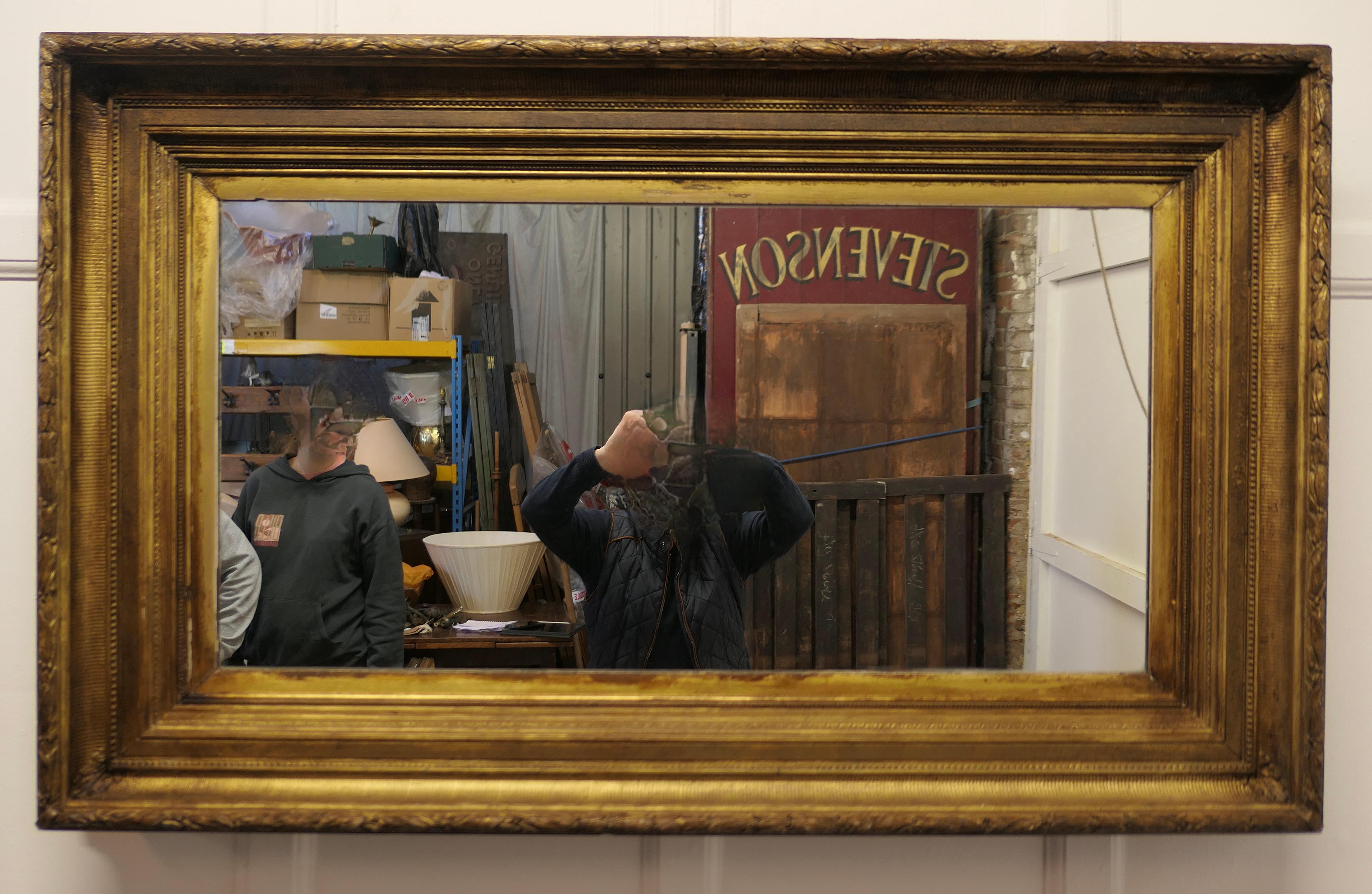 Very Large 19th Century Gilt Wall Mirror For Sale 2