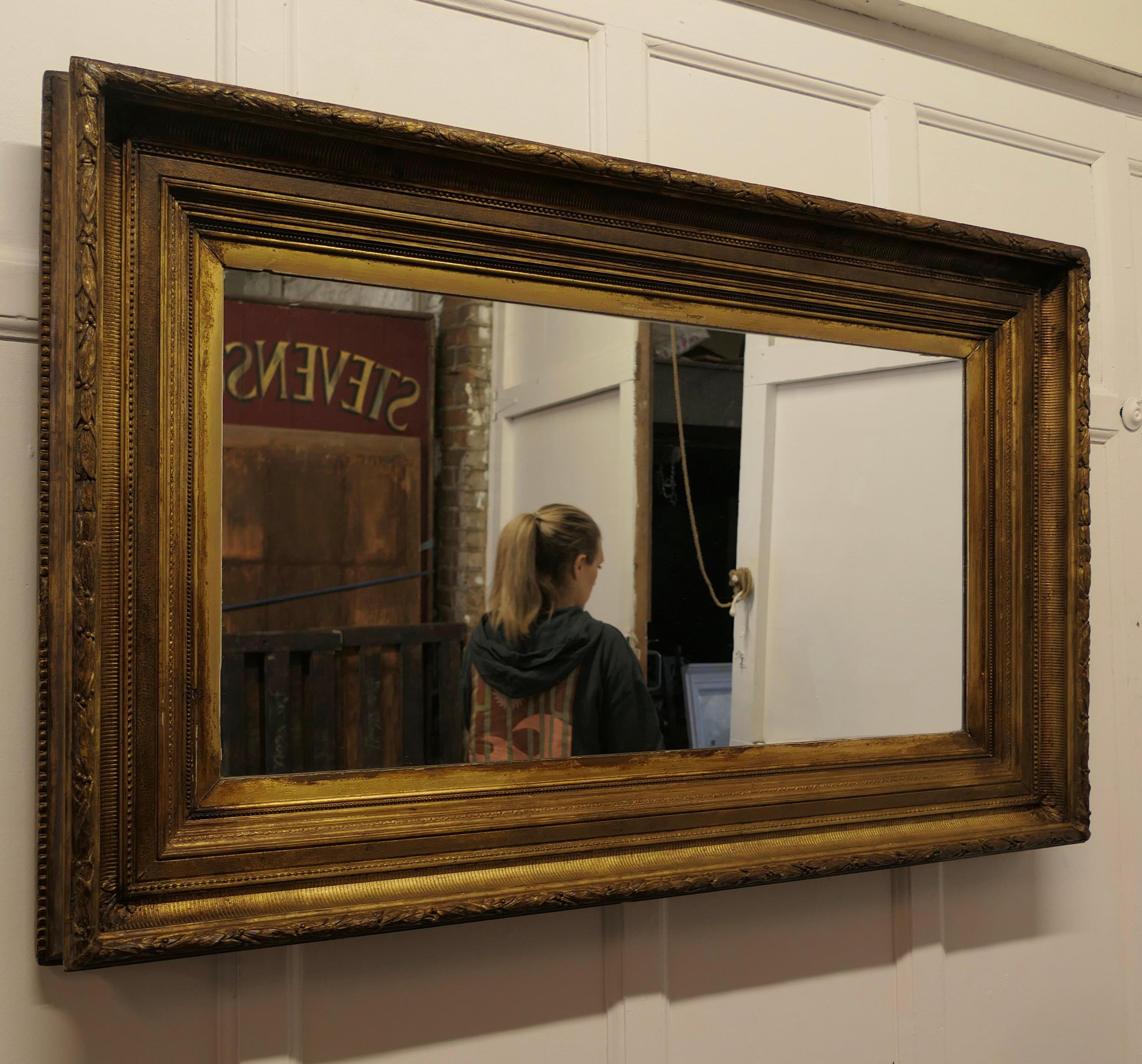 Very Large 19th Century Gilt Wall Mirror For Sale 3