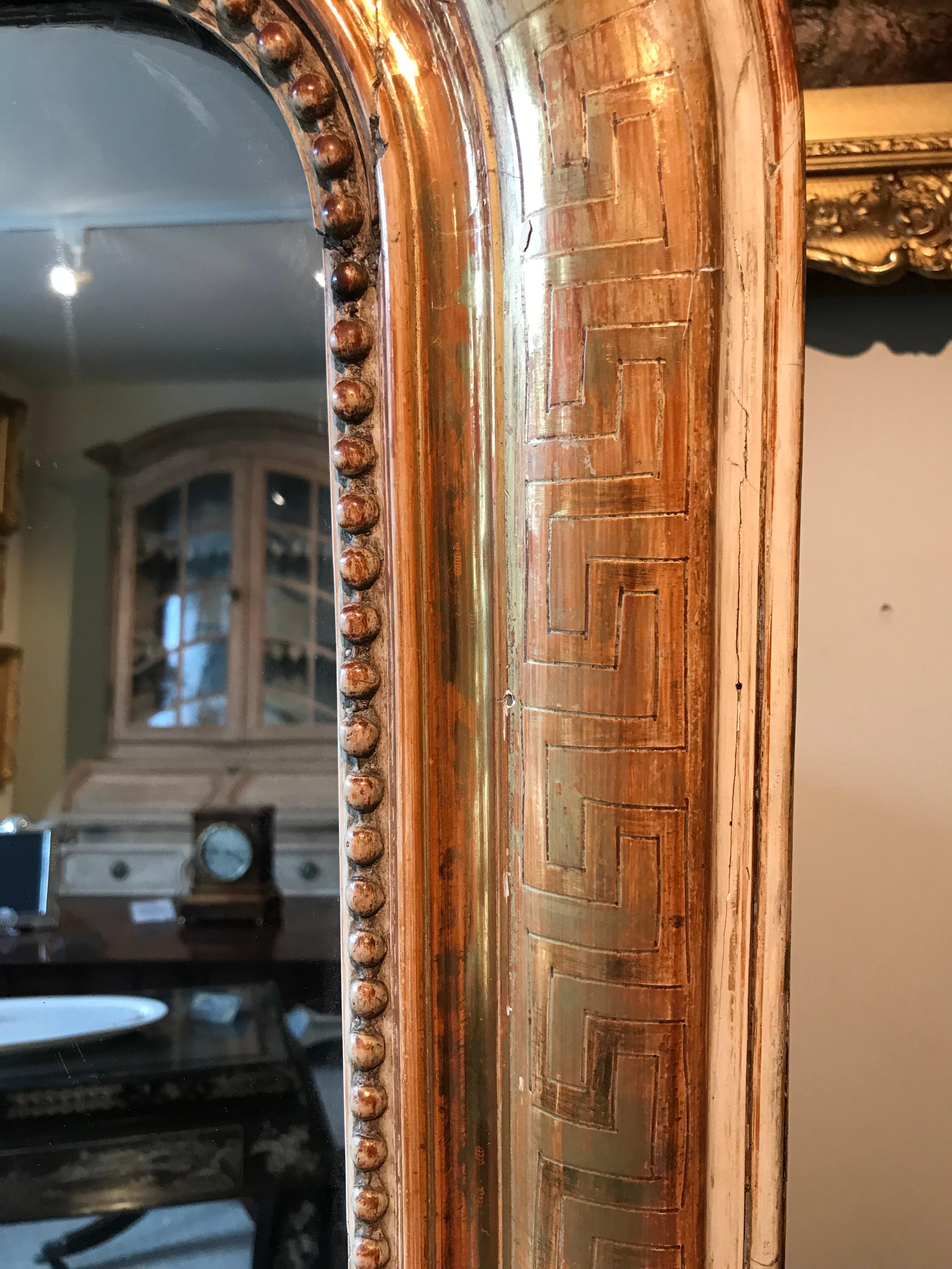 Very Large 19th Century Gold Leaf Louis Philippe Mirror 1