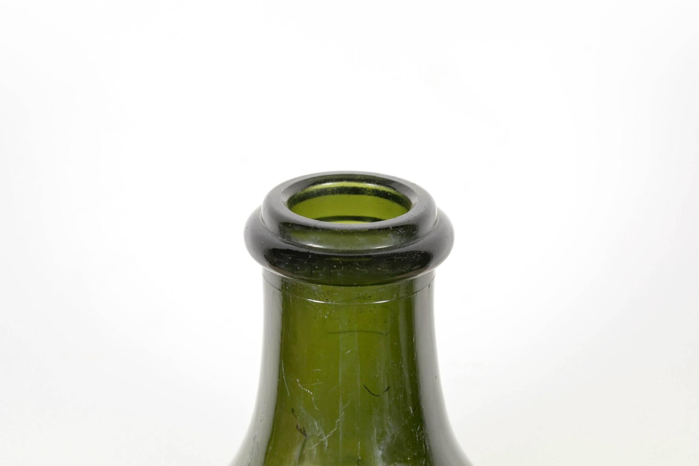 large green glass bottles