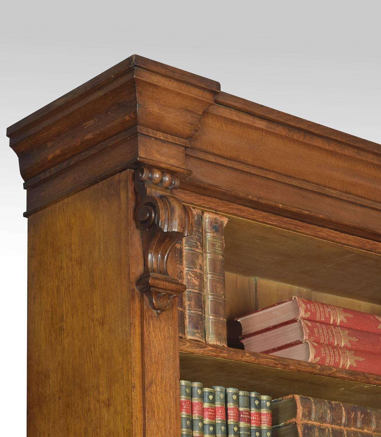 Very Large 19th Century Light Oak Bookcase 2
