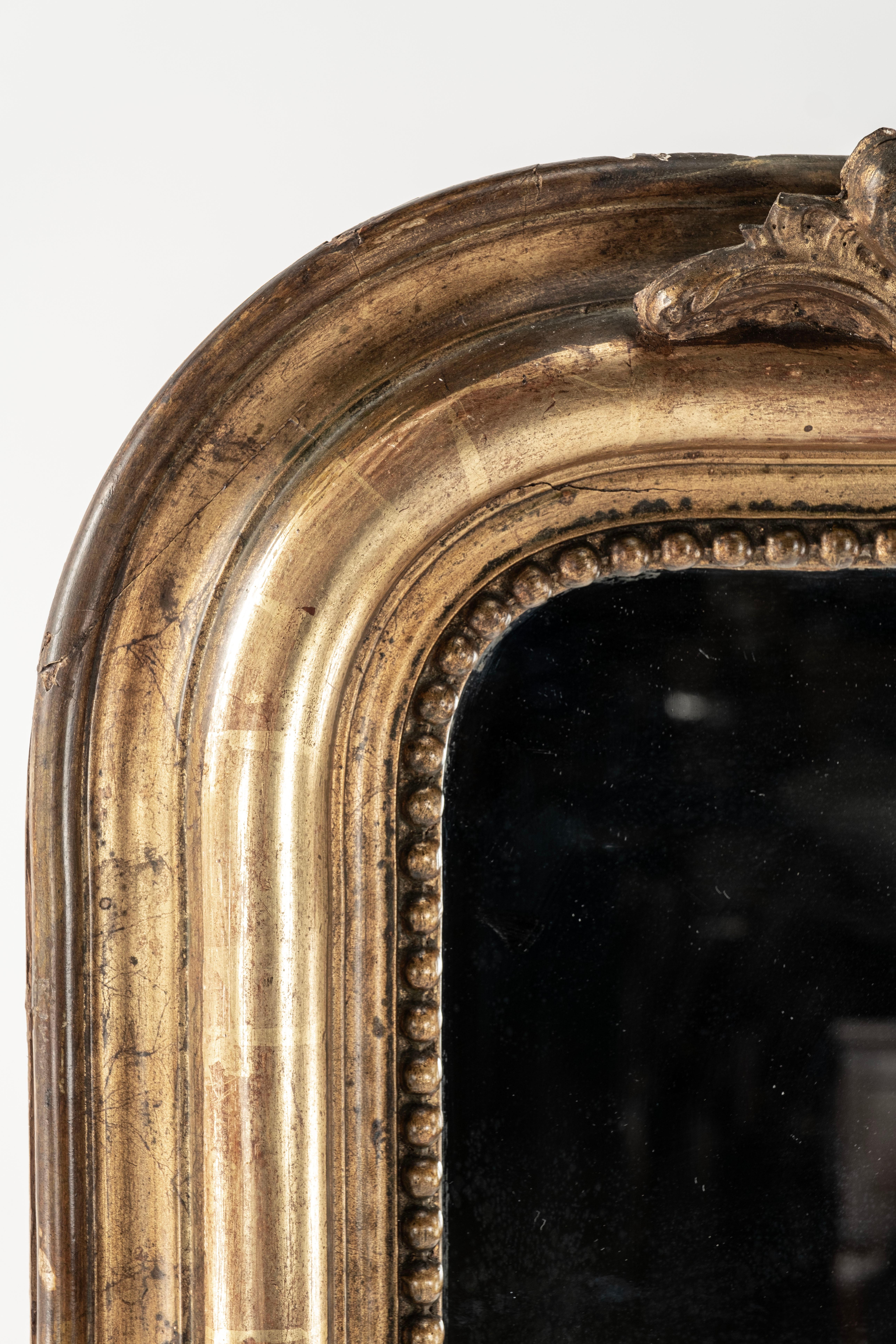 Très grand miroir Louis Philippe du 19ème siècle en vente 4