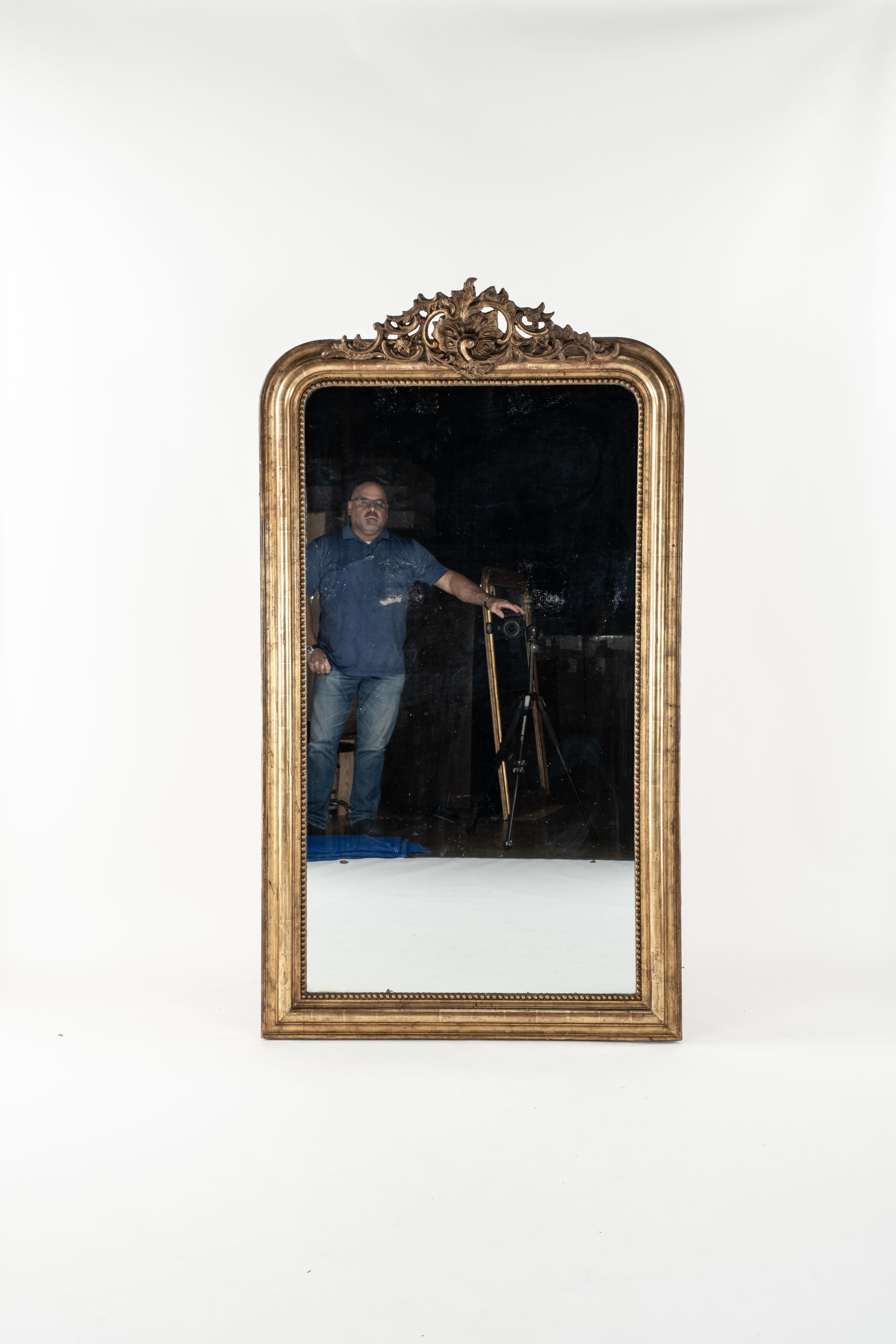 Louis-Philippe Très grand miroir Louis Philippe du 19ème siècle en vente