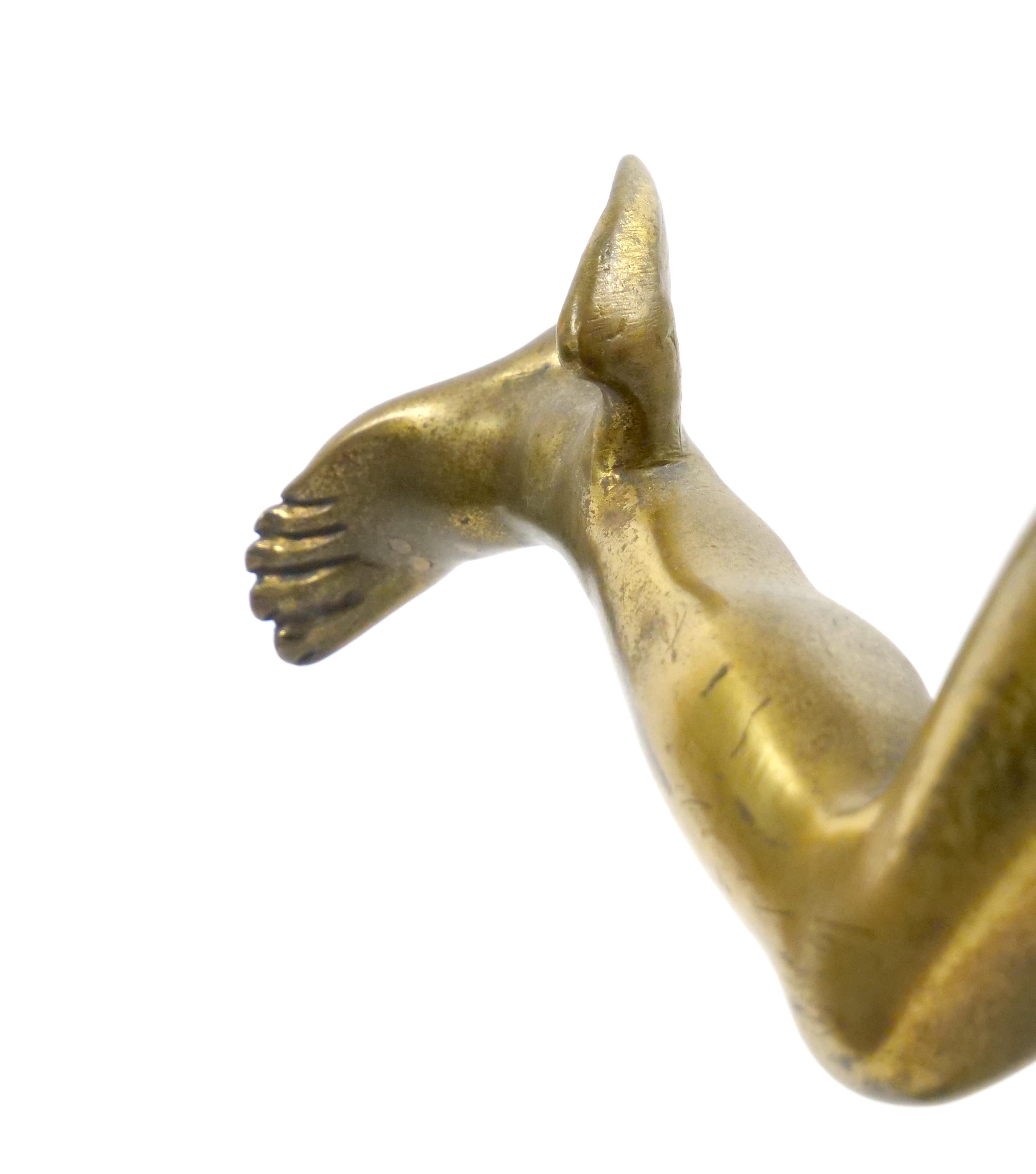 Figura di Mercurio in bronzo dorato patinato molto grande del XIX secolo in vendita 5