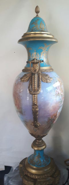 Very Large 19th Century Sevre Style Vase