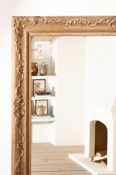 Very large 19th century Worn gilt mirror