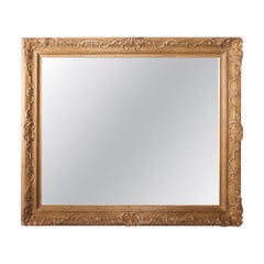 Very large 19th century Worn gilt mirror Antique Very large 19th century Worn gilt mirror