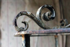 Very Large French Painted Wrought-Iron Hanging Lantern, circa 1890