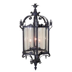 Very Large 20th Century Bronze Chandelier Lantern