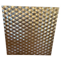 Very Large 3 Dimensional Geometric Silverleaf Wall Sculpture