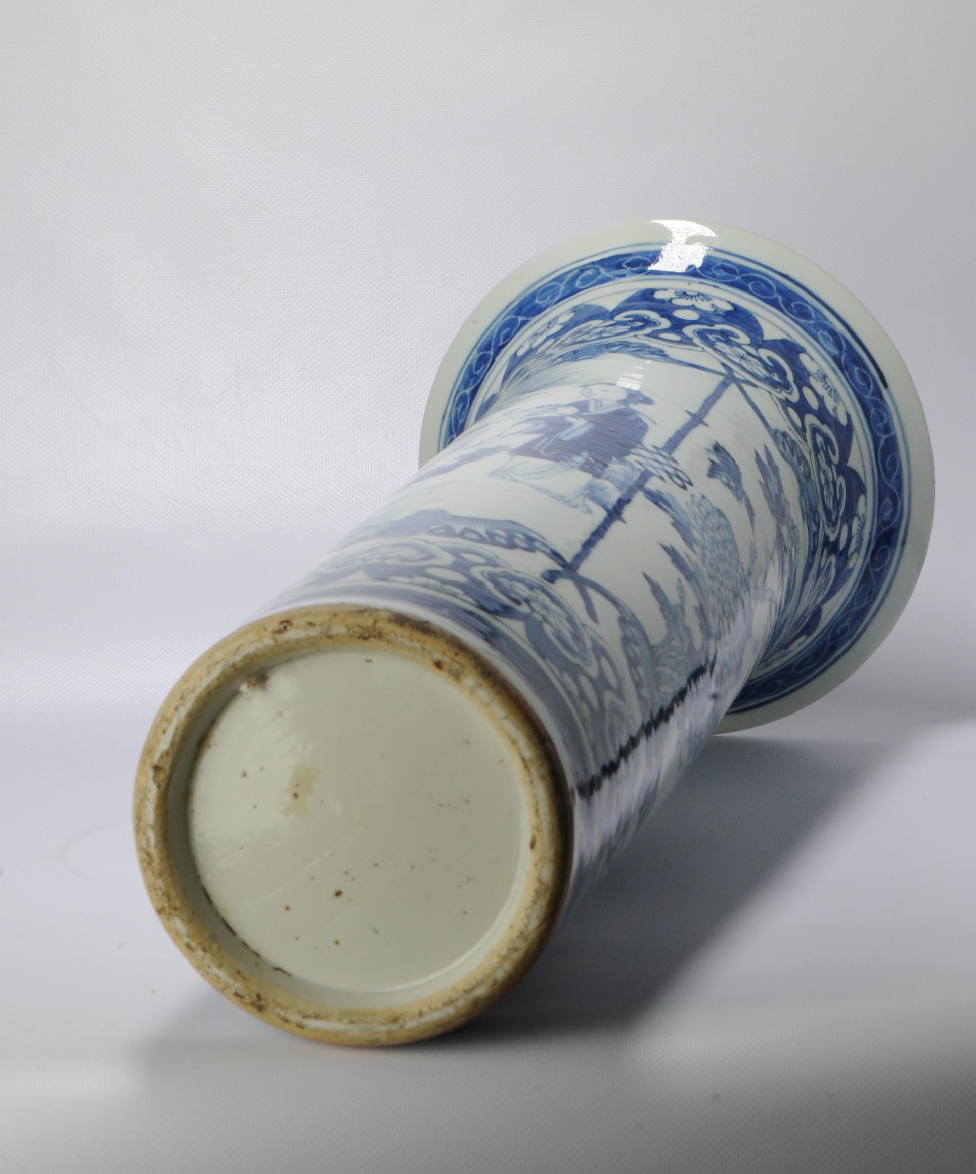 Very Large Antique Vase Chinese Porcelain 19th Century Kangxi Revival 14