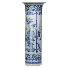 Very Large Antique Vase Chinese Porcelain 19th Century Kangxi Revival