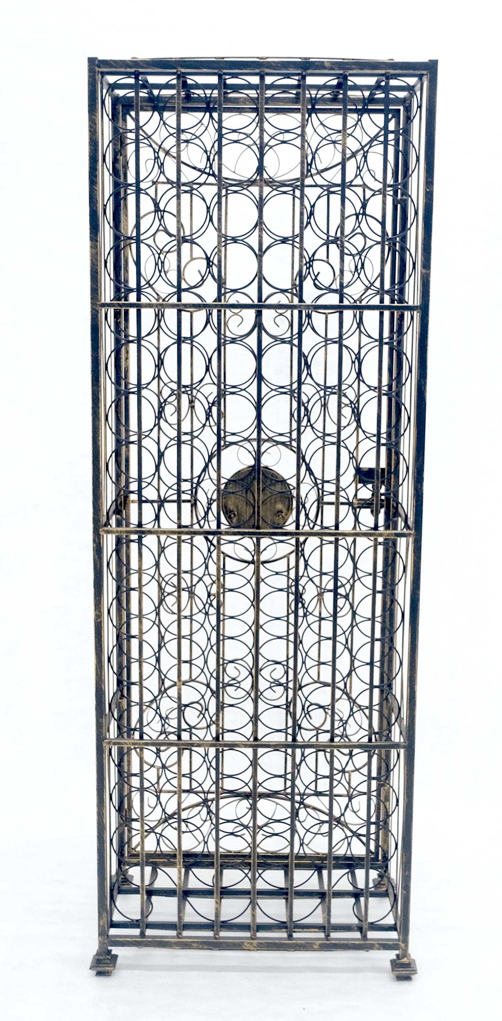 Very Large 96 Bottles Cage Shape Wine Rack Locker Wrought Iron in vendita 8