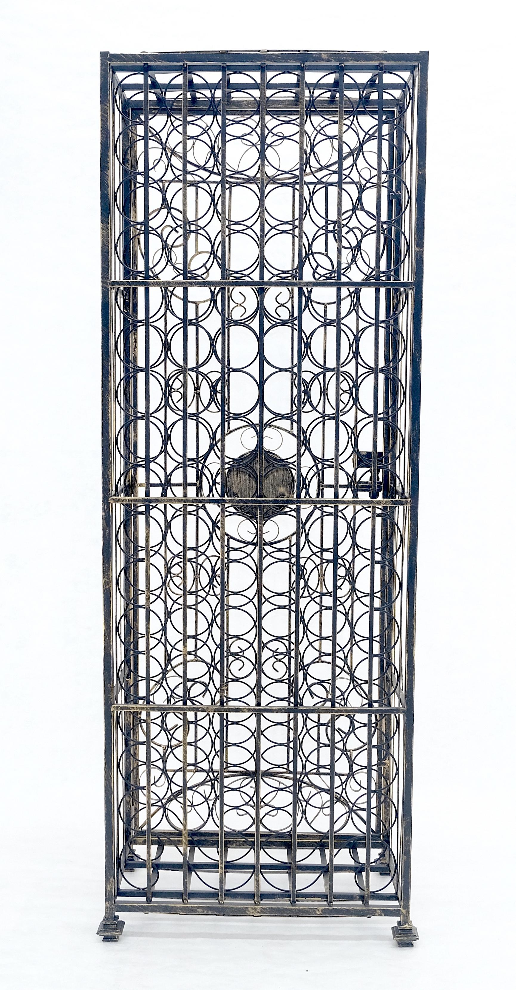Very Large 96 Bottles Cage Shape Wine Rack Locker Wrought Iron in vendita 9