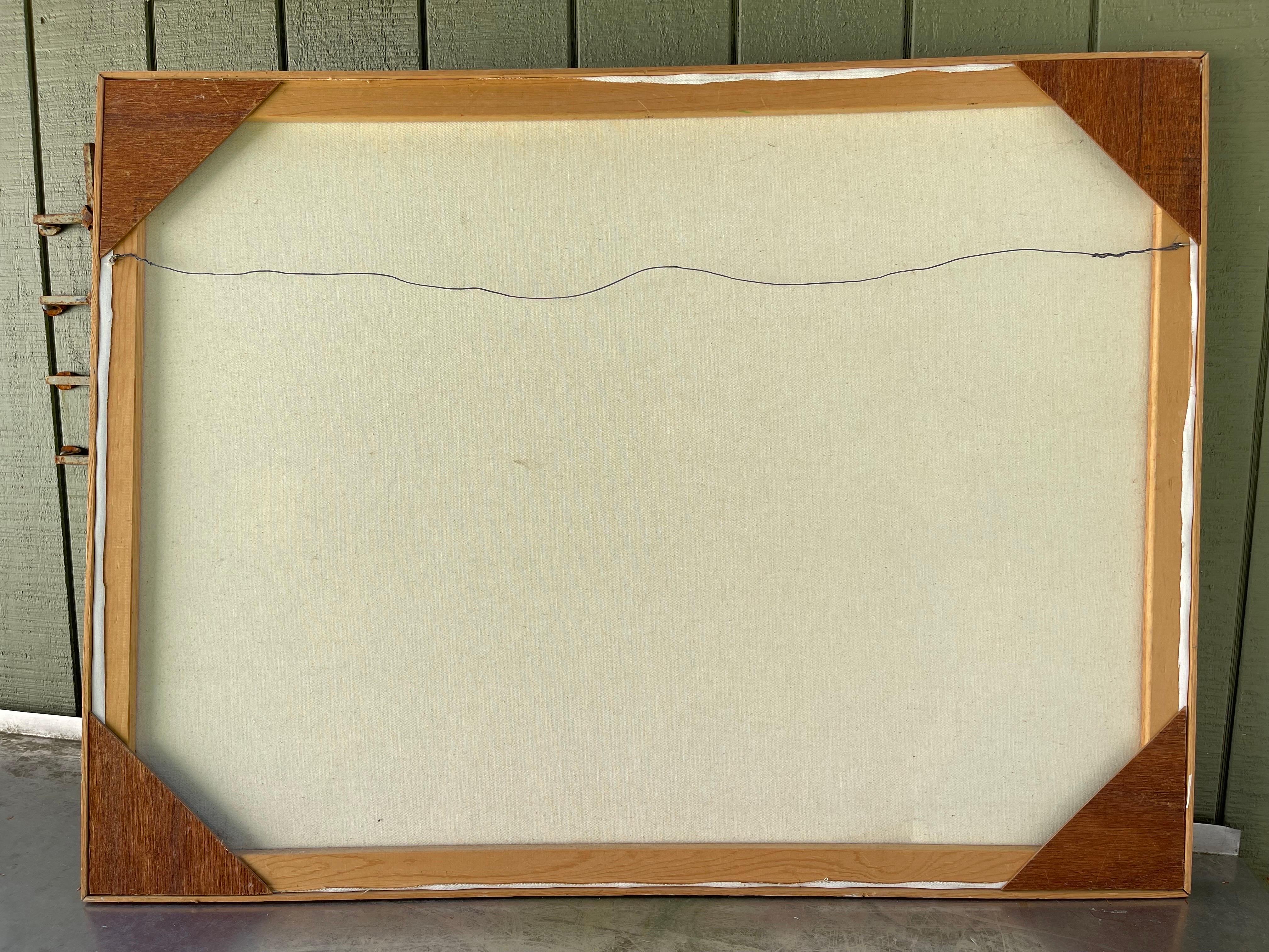 Très grande peinture expressionniste abstraite de vache en vente 8