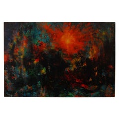 Very large abstract  painting by Leonardo Nierman