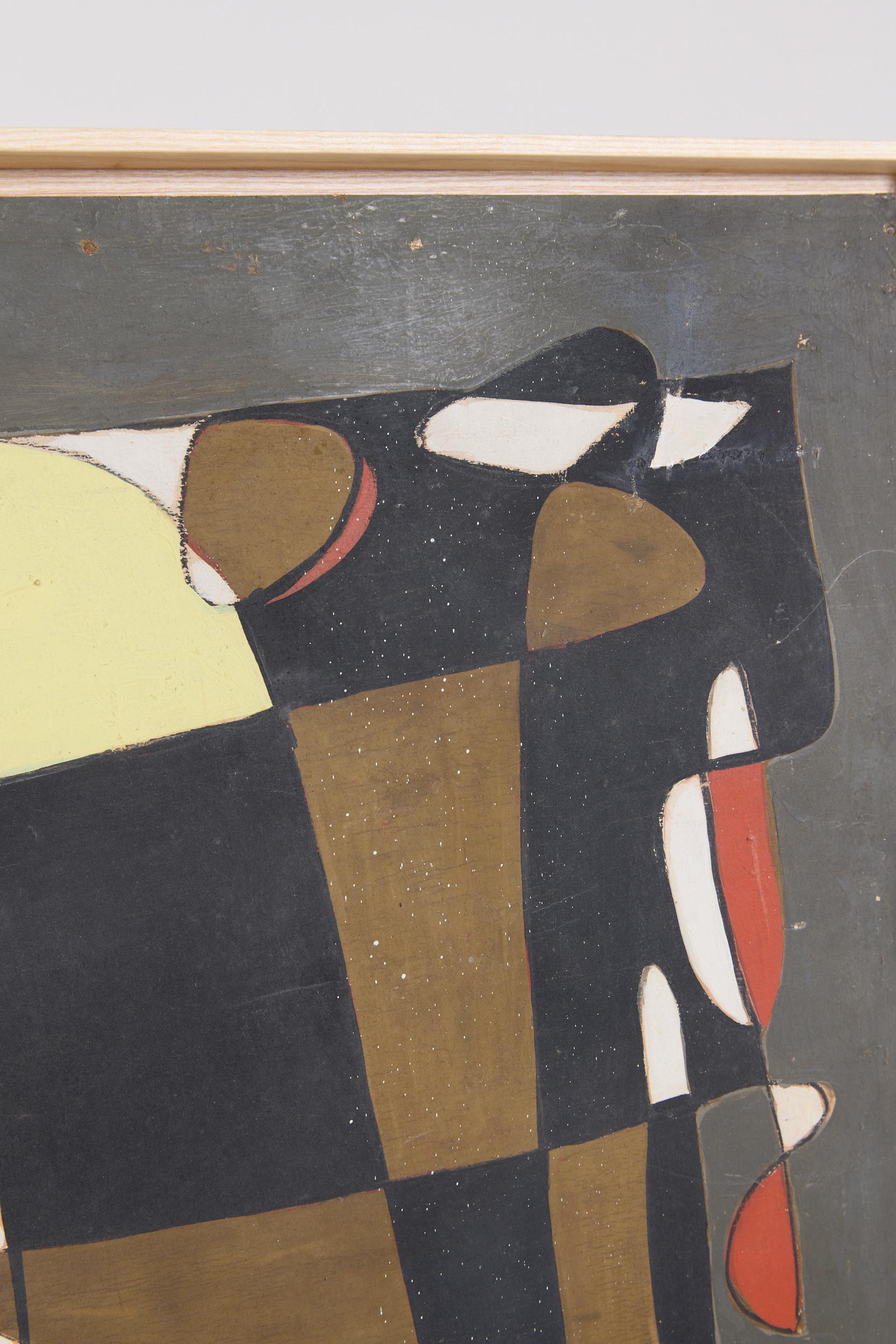 Une très grande peinture abstraite
Acrylique sur panneau de bois
Daté de 1953
