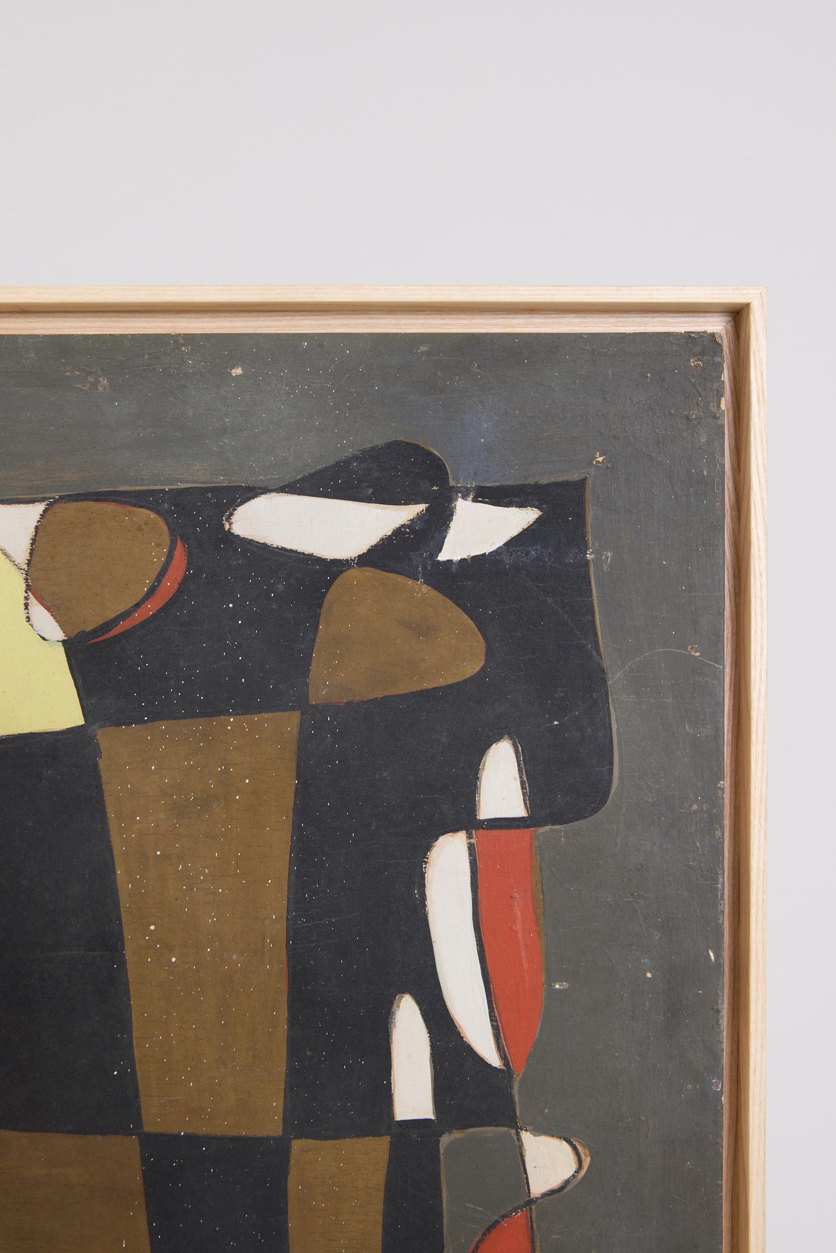 Mid-Century Modern Très grande peinture abstraite en vente