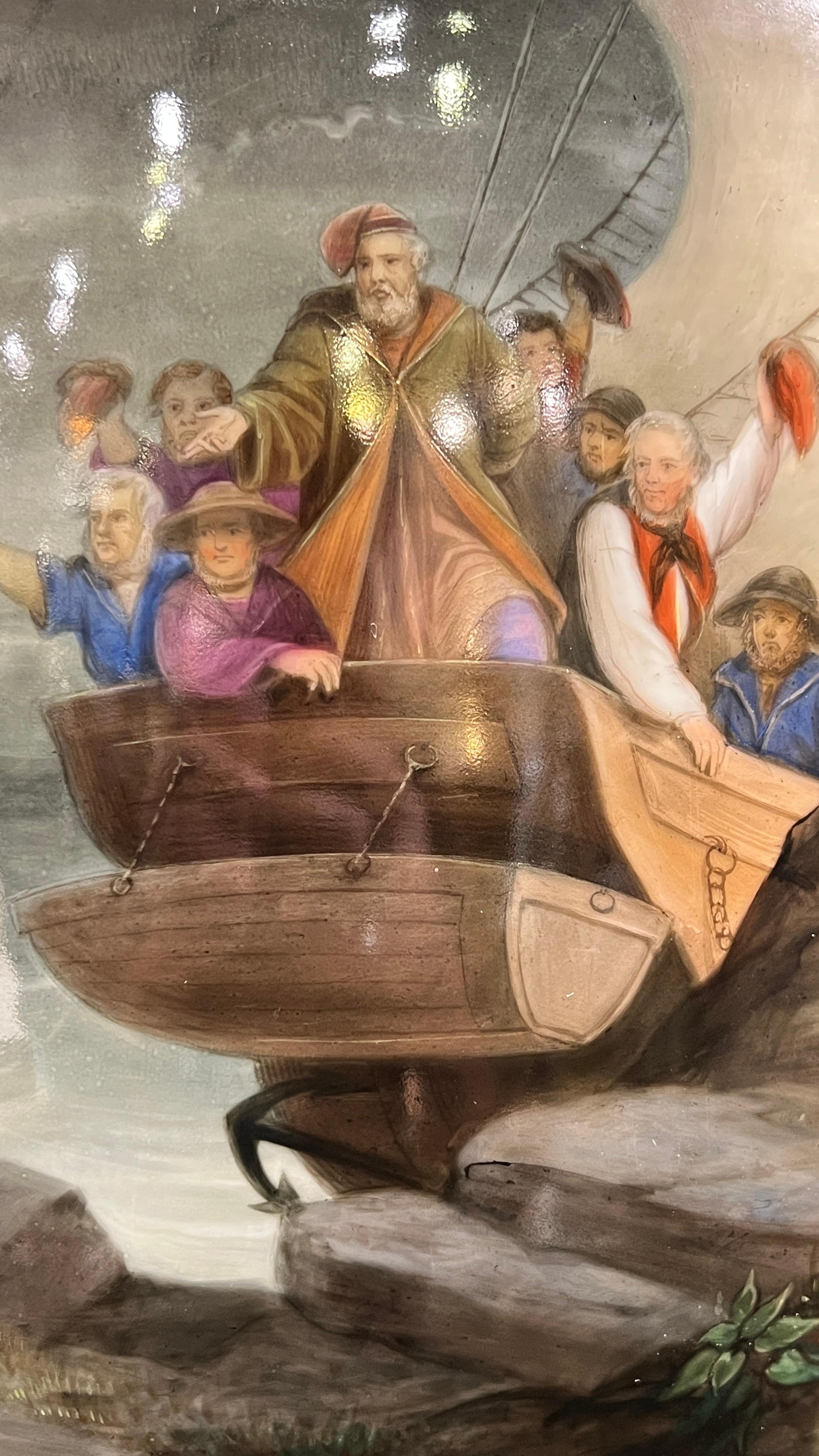 very large and Impressive 19 century Vienna Style Porcelain Vase in vendita 11