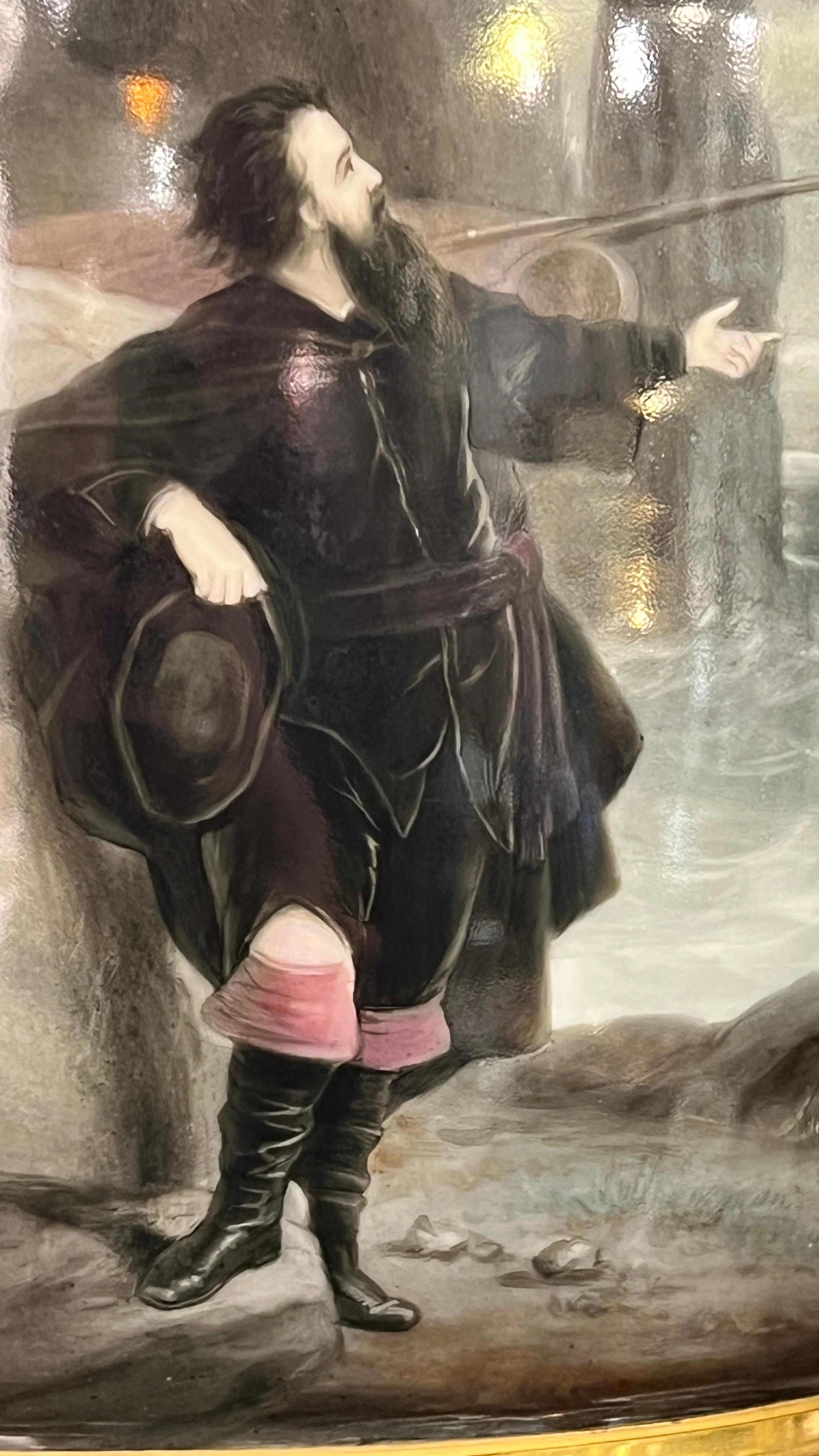 very large and Impressive 19 century Vienna Style Porcelain Vase in vendita 12