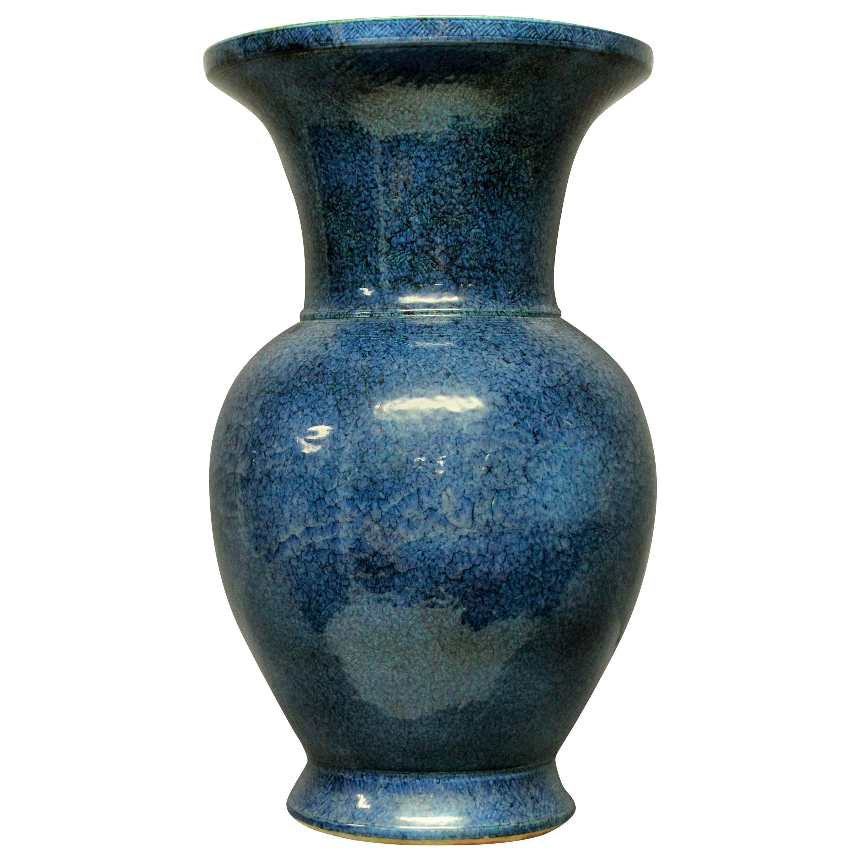 Very Large and Impressive Blue Ground Chinese Vase