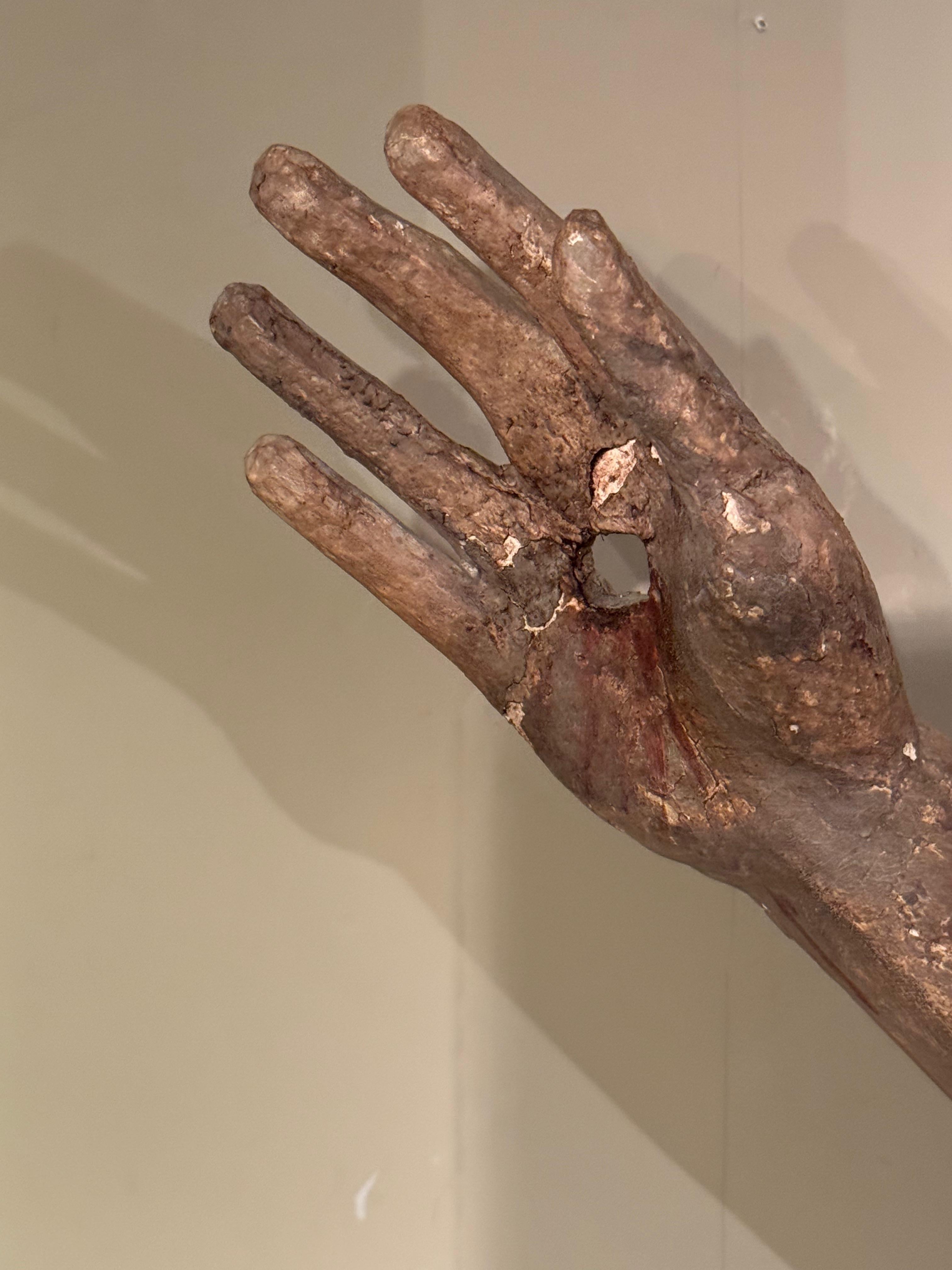 Très grand et rare Christ on the Cross (hauteur 130 cm)  14e siècle en vente 3