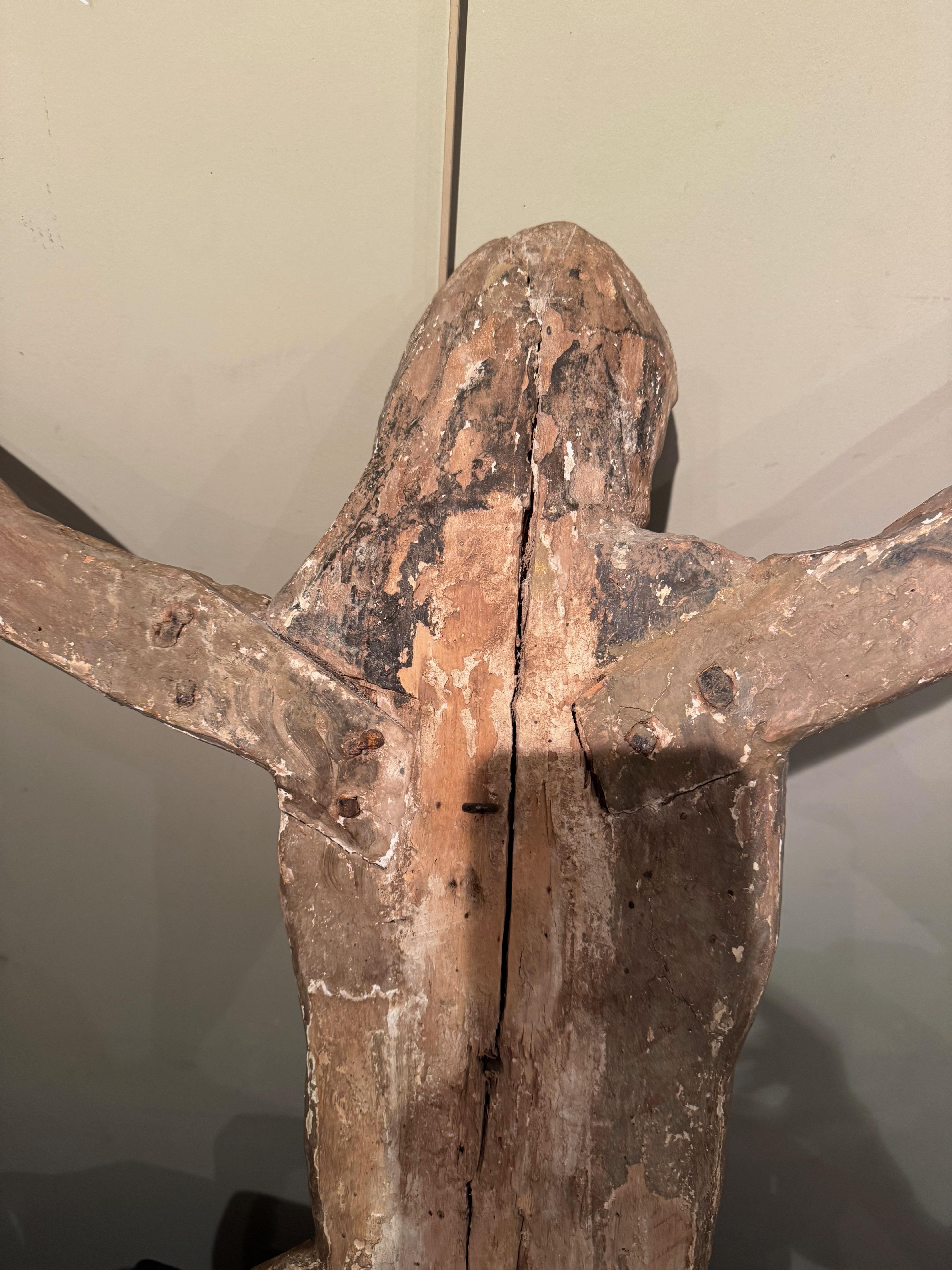 Très grand et rare Christ on the Cross (hauteur 130 cm)  14e siècle en vente 1