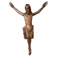 Muy Grande y Raro Cristo en la Cruz ( altura 130. cms )  Siglo XIV