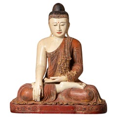 Very large and special antique Buddha statue from Burma