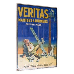 Very Large Antique Advertisement Poster, Veritas, Lithograph, John Hassall