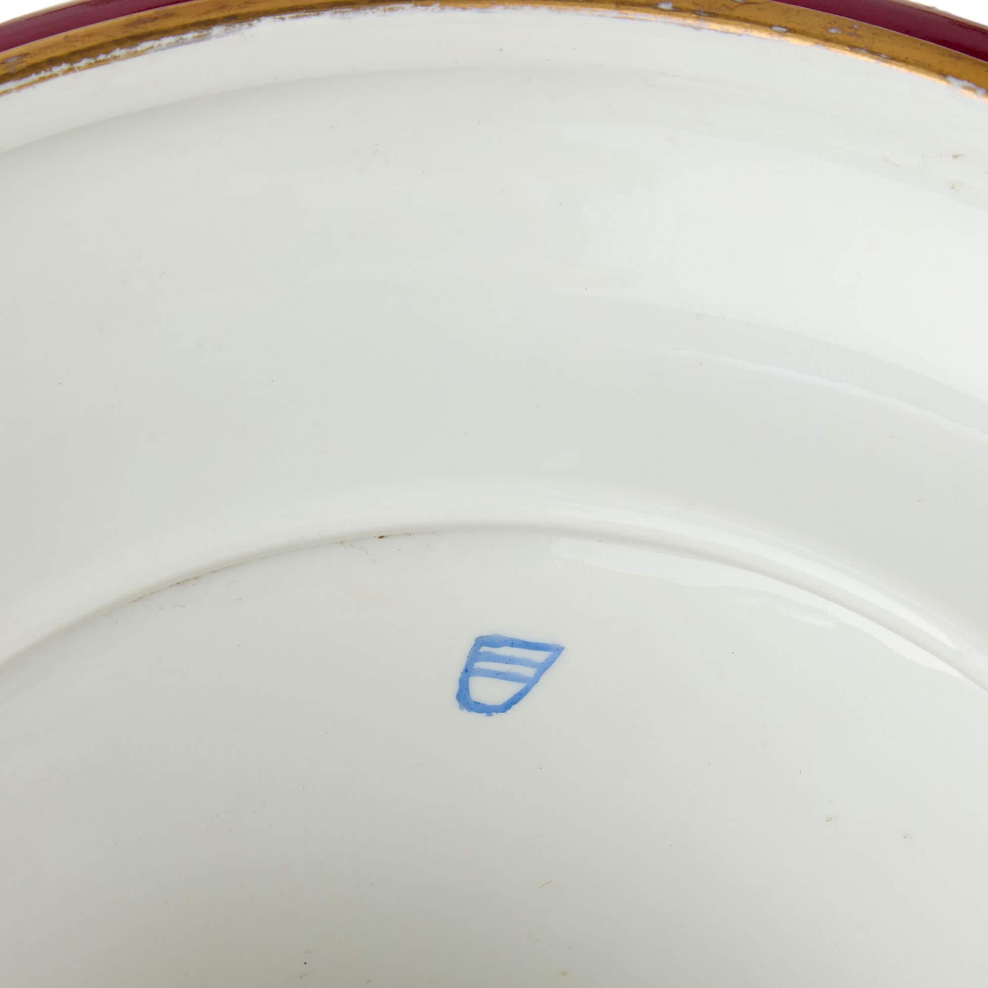 Jarrones antiguos de porcelana pintada austriaca mitología Royal Vienna muy grandes en venta 1