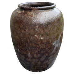Antique Chinese Glazed Ceramic Soy Sauce Jar, c. 1900