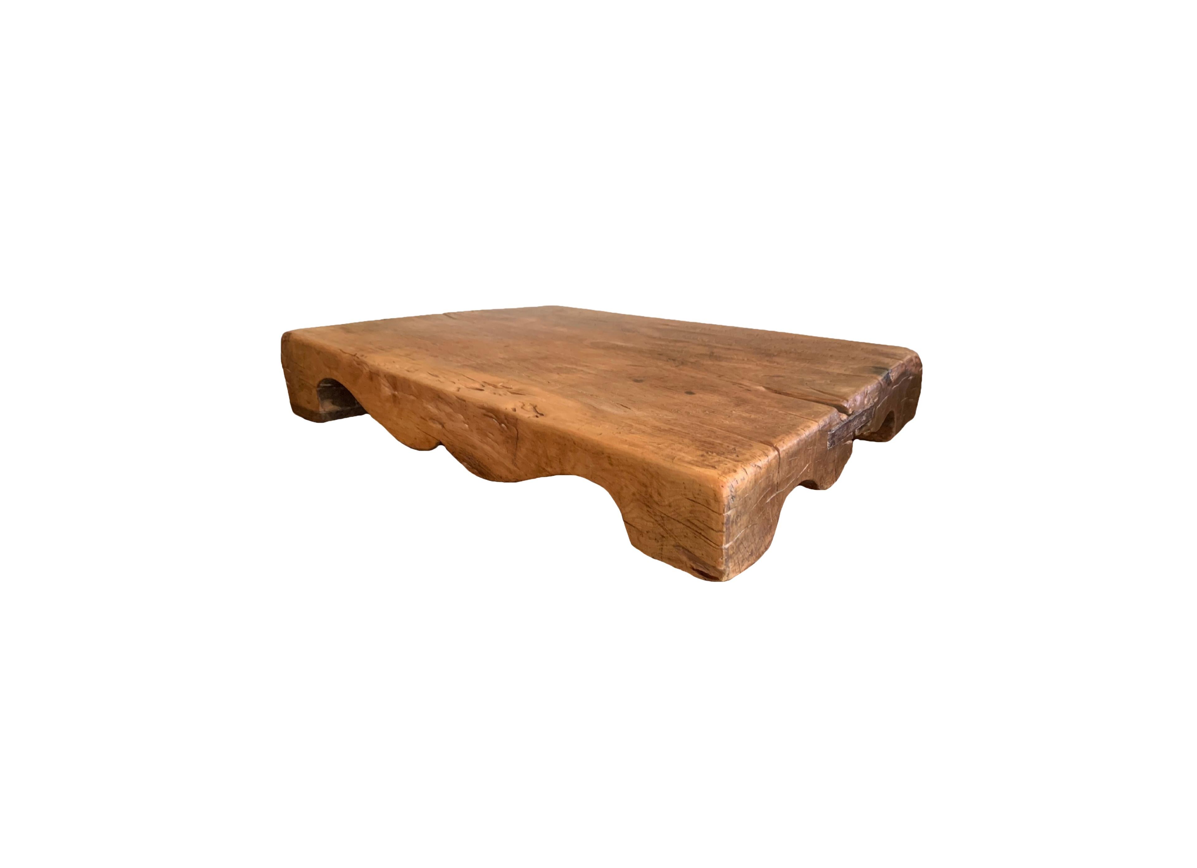 Antiguo Taco de Madera Chino, tallado a mano, c. 1900 Madera dura en venta