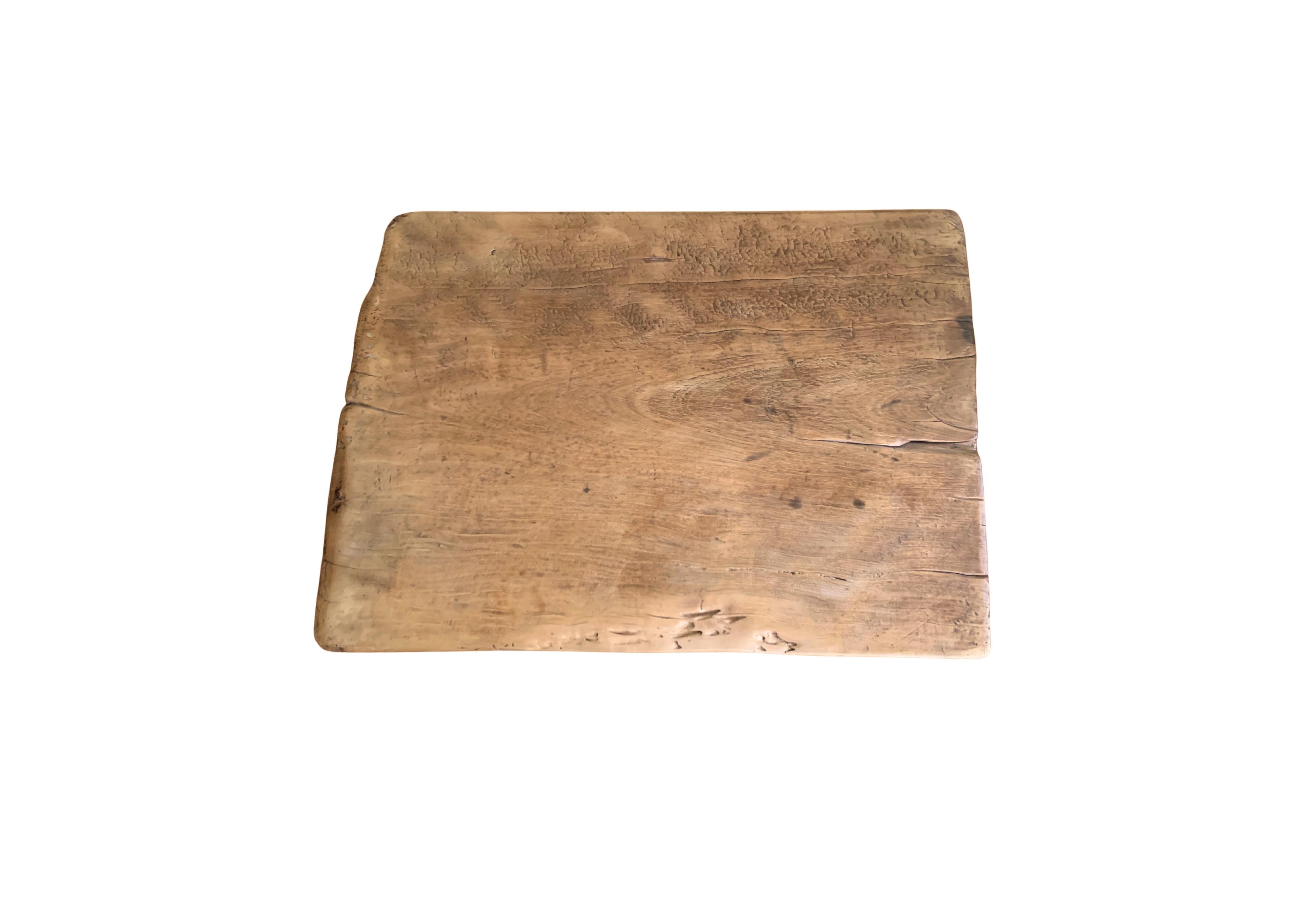 20th Century Antique Chinese Wooden Block / Chopping Block, Hand-Carved, c. 1900 For Sale