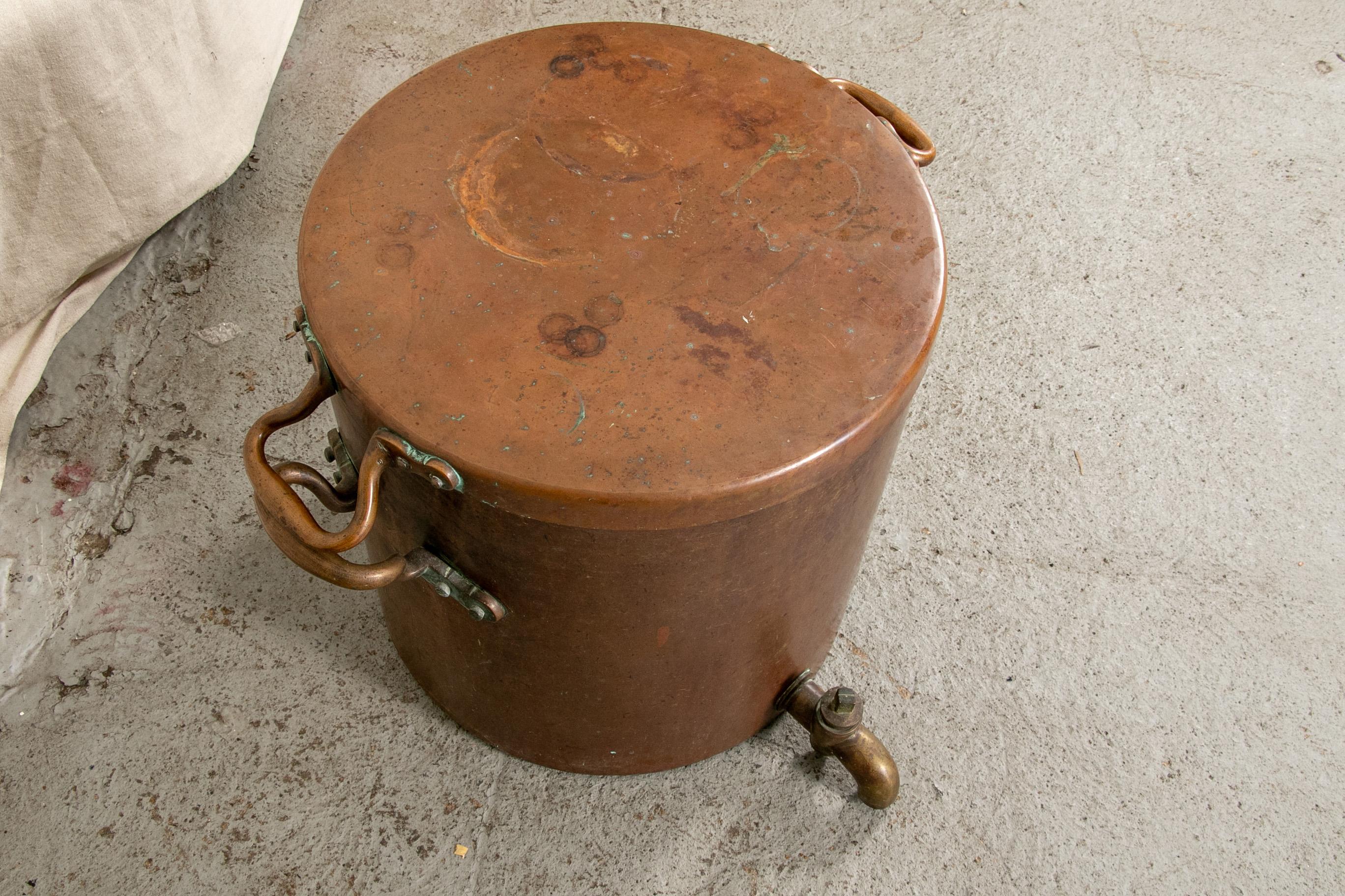 antique copper hot water tank