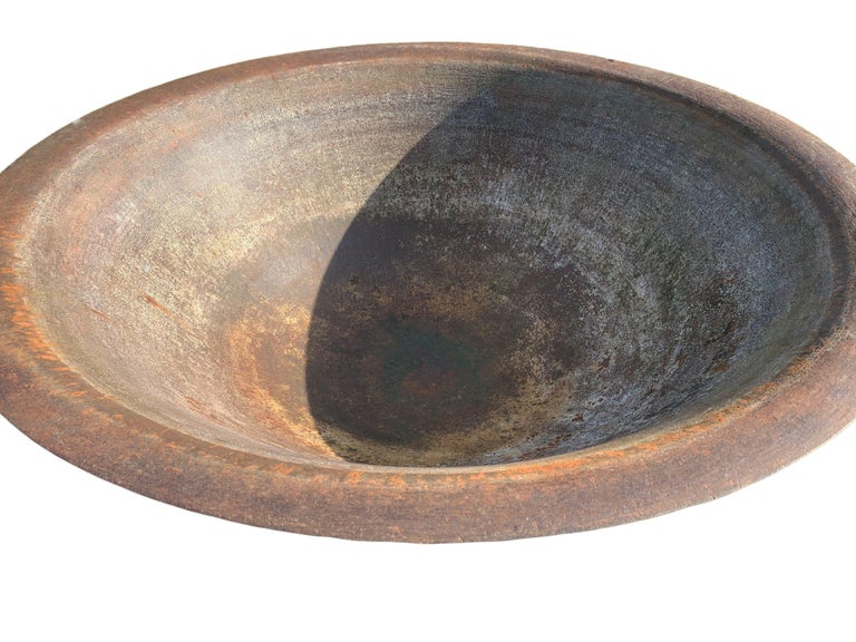 Antique Corten Steel Bowl / Garden Water Bowl / Planter / Fire Bowl For Sale 1