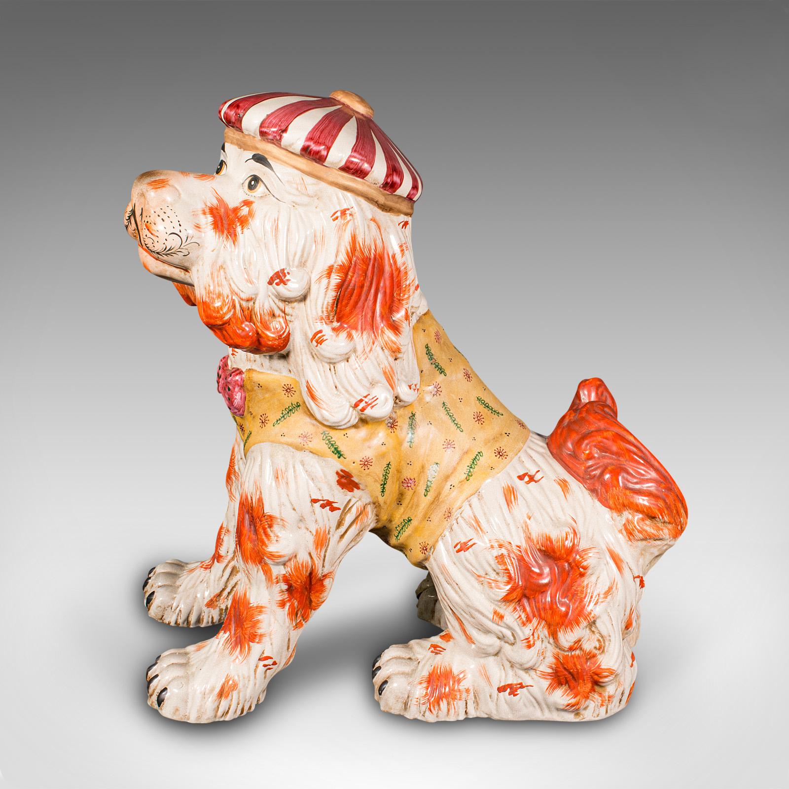 British Very Large Antique Decorative Dog, English, Ceramic, Life Size Figure, Victorian