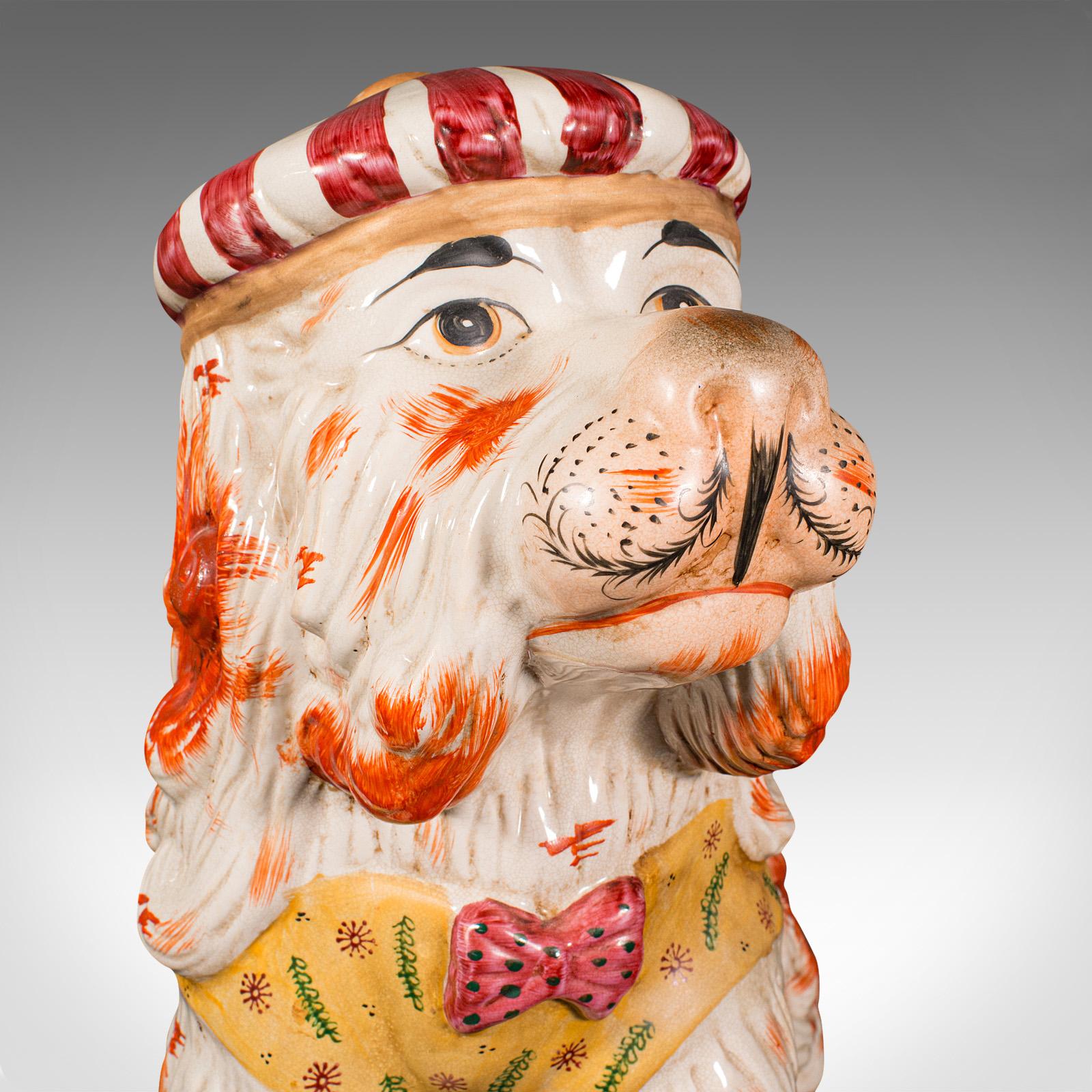 Very Large Antique Decorative Dog, English, Ceramic, Life Size Figure, Victorian 1