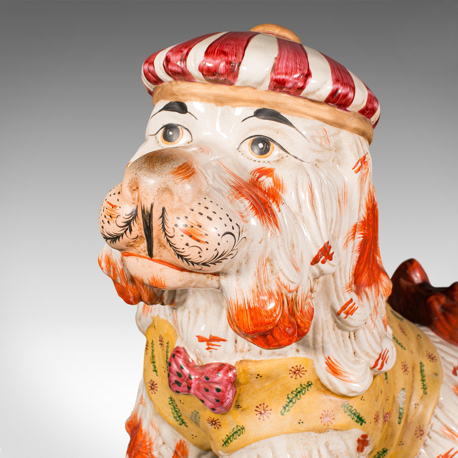 Very Large Antique Decorative Dog, English, Ceramic, Life Size Figure, Victorian 3