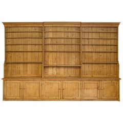 Very Large Antique Dresser Victorian, Pine, Kitchen Cabinet Bookcase, circa 1850