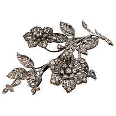 Very Large Antique ‘En Tremblant’ Diamond Brooch