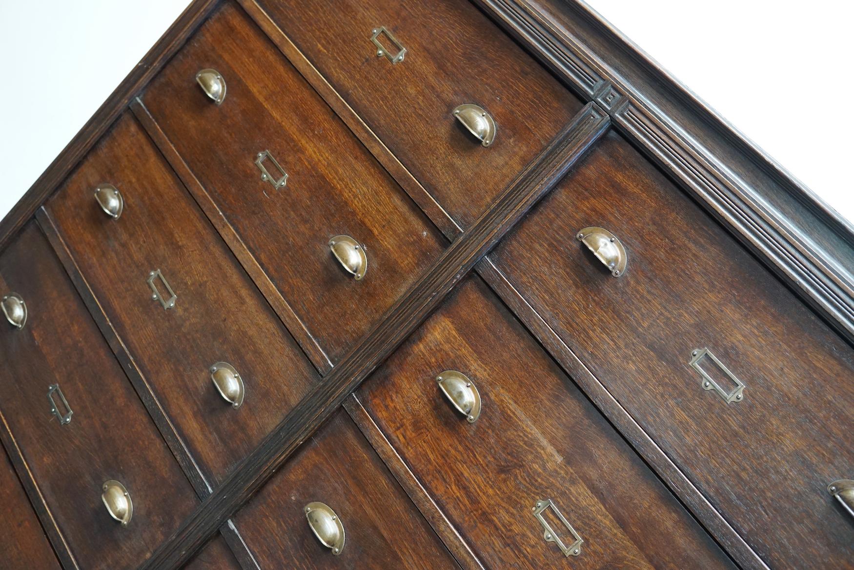 Very Large Antique French Oak Apothecary Cabinet, Early 20th Century For Sale 2