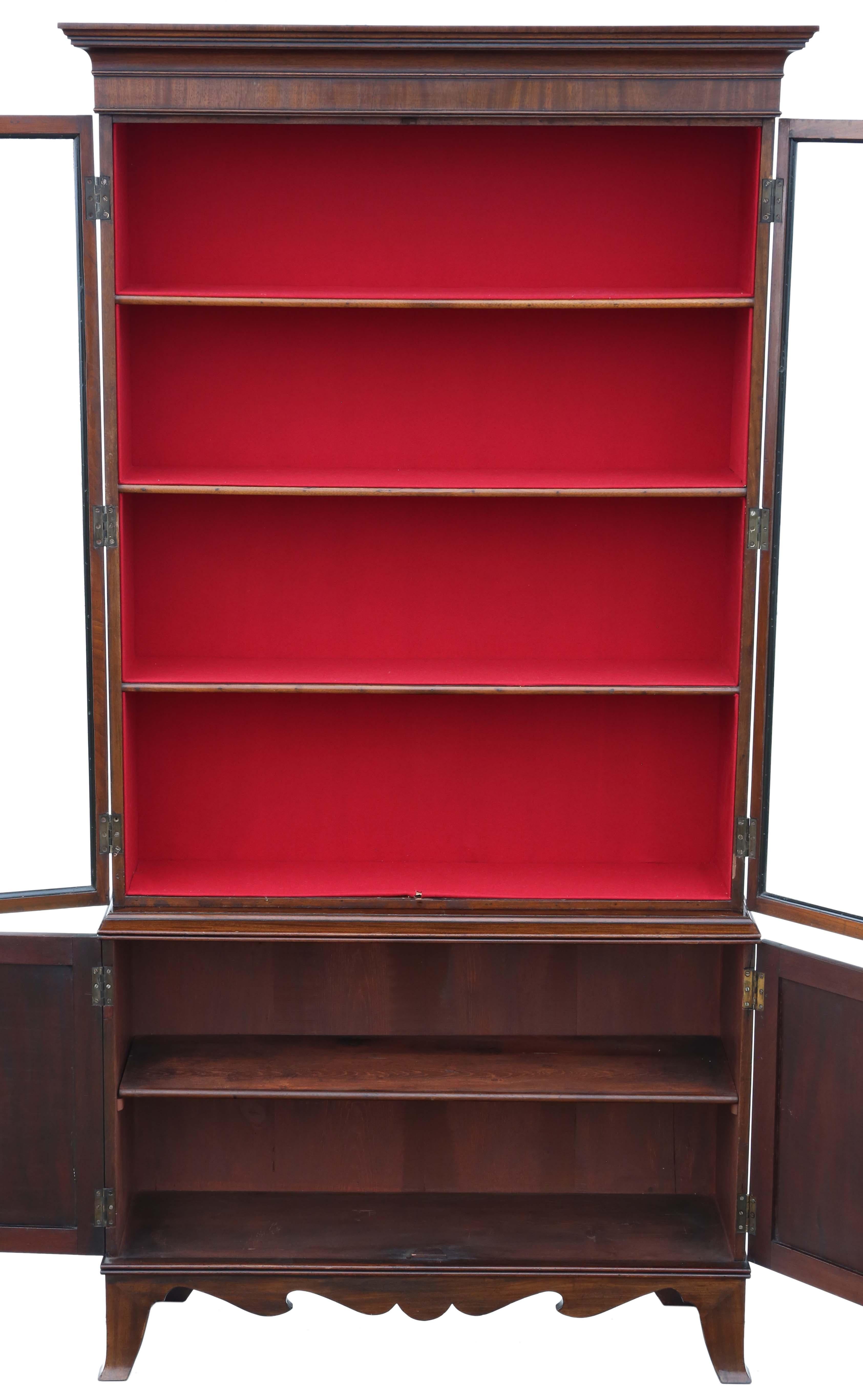 XIXe siècle Très grande bibliothèque d'antiquités géorgienne en acajou 19ème siècle en vente