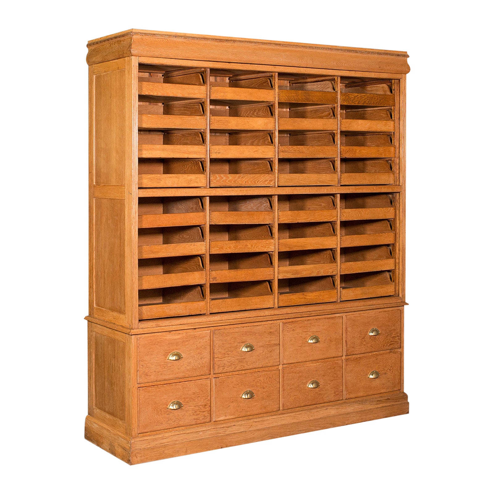 Très grand meuble de rangement Haberdashery ancien en chêne, collectionneur, magasin, étagère, style édouardien