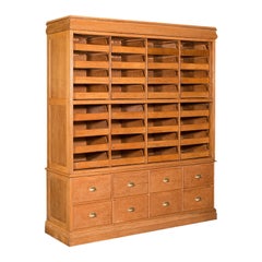 Très grand meuble de rangement Haberdashery ancien en chêne, collectionneur, magasin, étagère, style édouardien