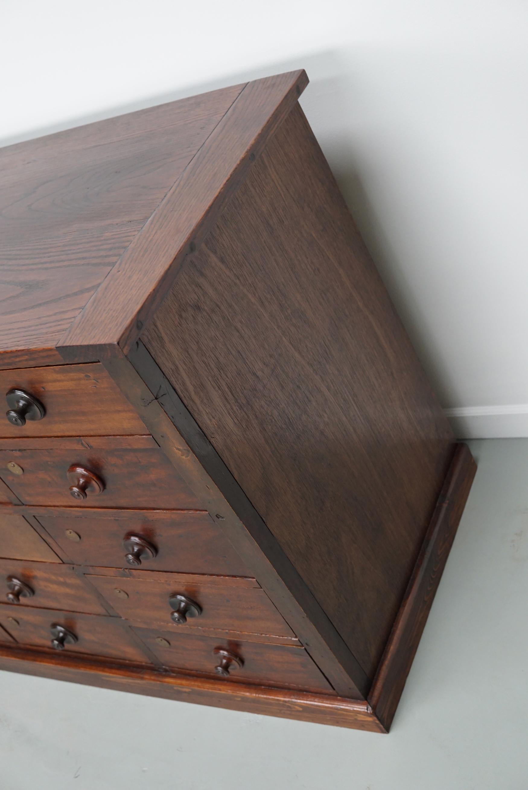 Very Large Antique Hardwood Apothecary Cabinet / Bank of Drawers, ca 1900 For Sale 6