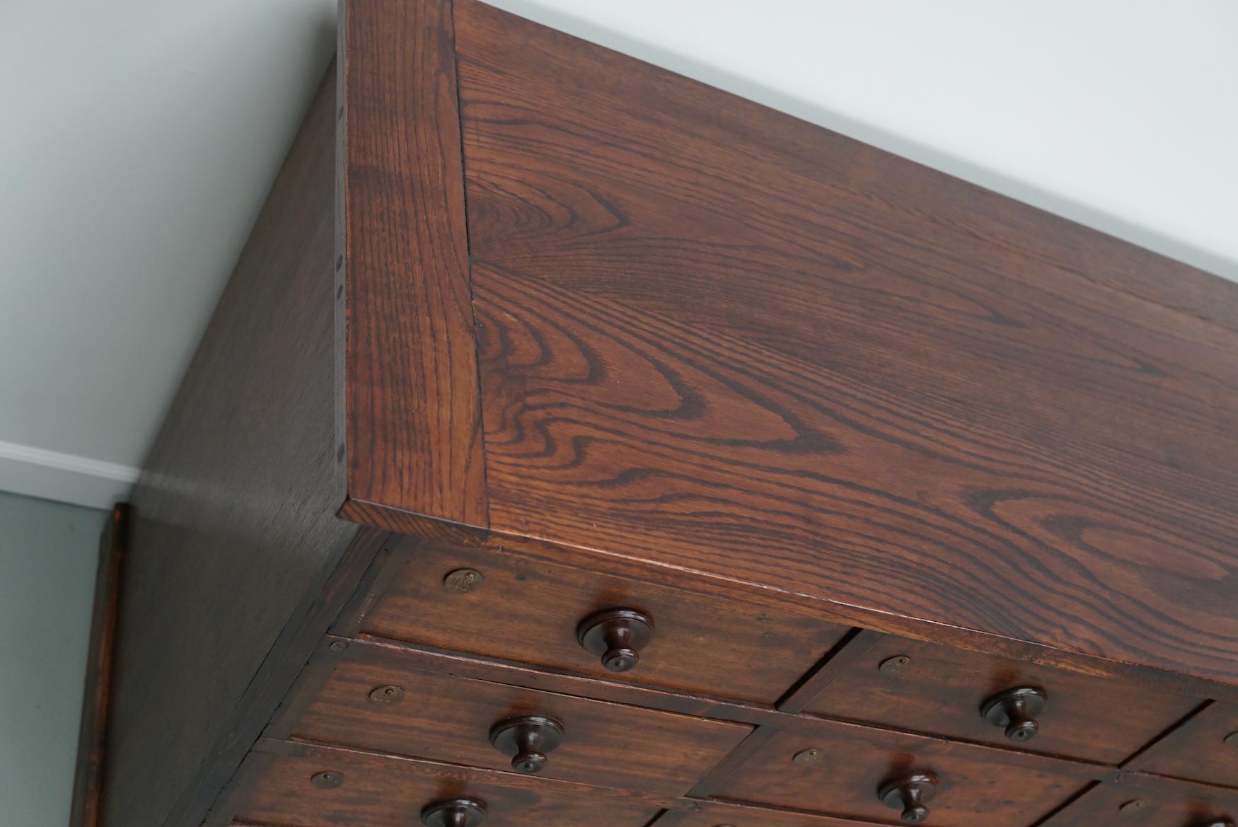 Very Large Antique Hardwood Apothecary Cabinet / Bank of Drawers, ca 1900 For Sale 4