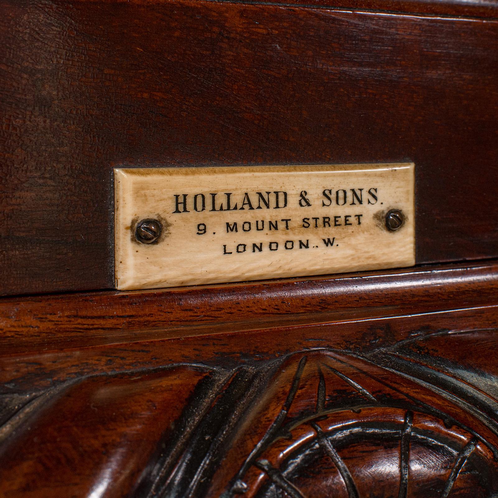 Très grand meuble de rangement ancien de musée, anglais, noyer, Holland and Sons, victorien en vente 4
