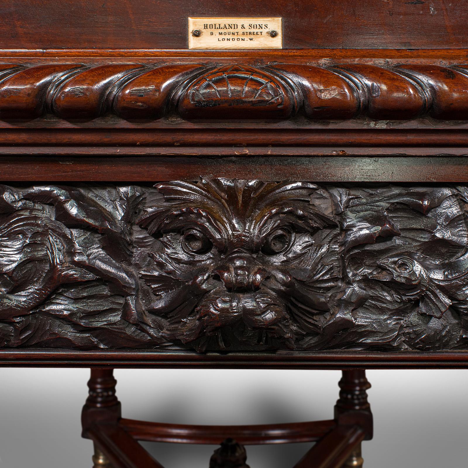 Très grand meuble de rangement ancien de musée, anglais, noyer, Holland and Sons, victorien en vente 2
