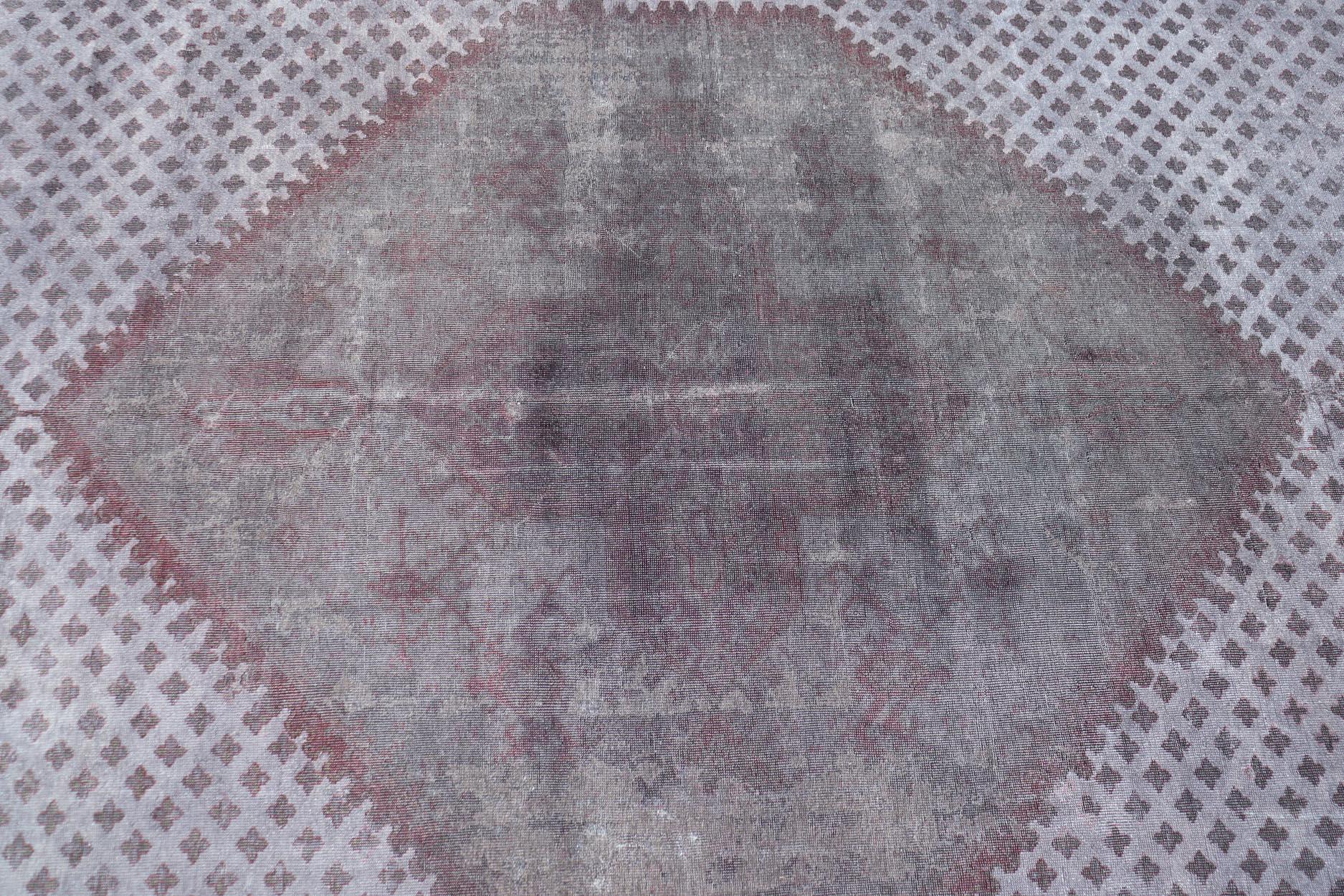 Oushak turco antiguo muy grande con medallón geométrico  12'10 x 22'10 en venta 12